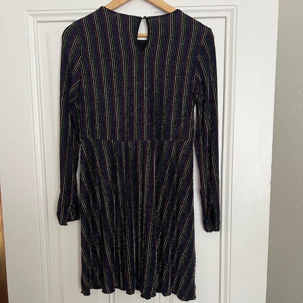 Perfect for PRIDE! rainbow striped disco dress